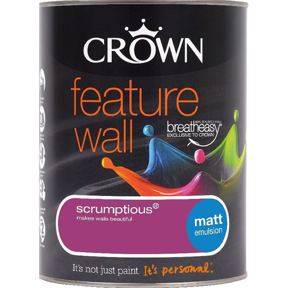 Crown Feature Wall Emulsion Paint                 Scrumptious 1.25L Image 1