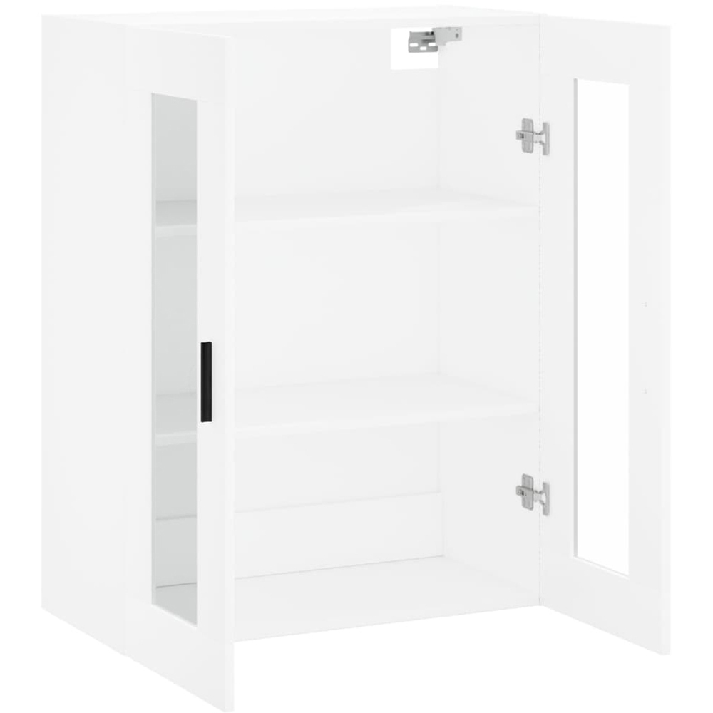 vidaXL 2 Glass Door White Wall Mounted Cabinet Image 4