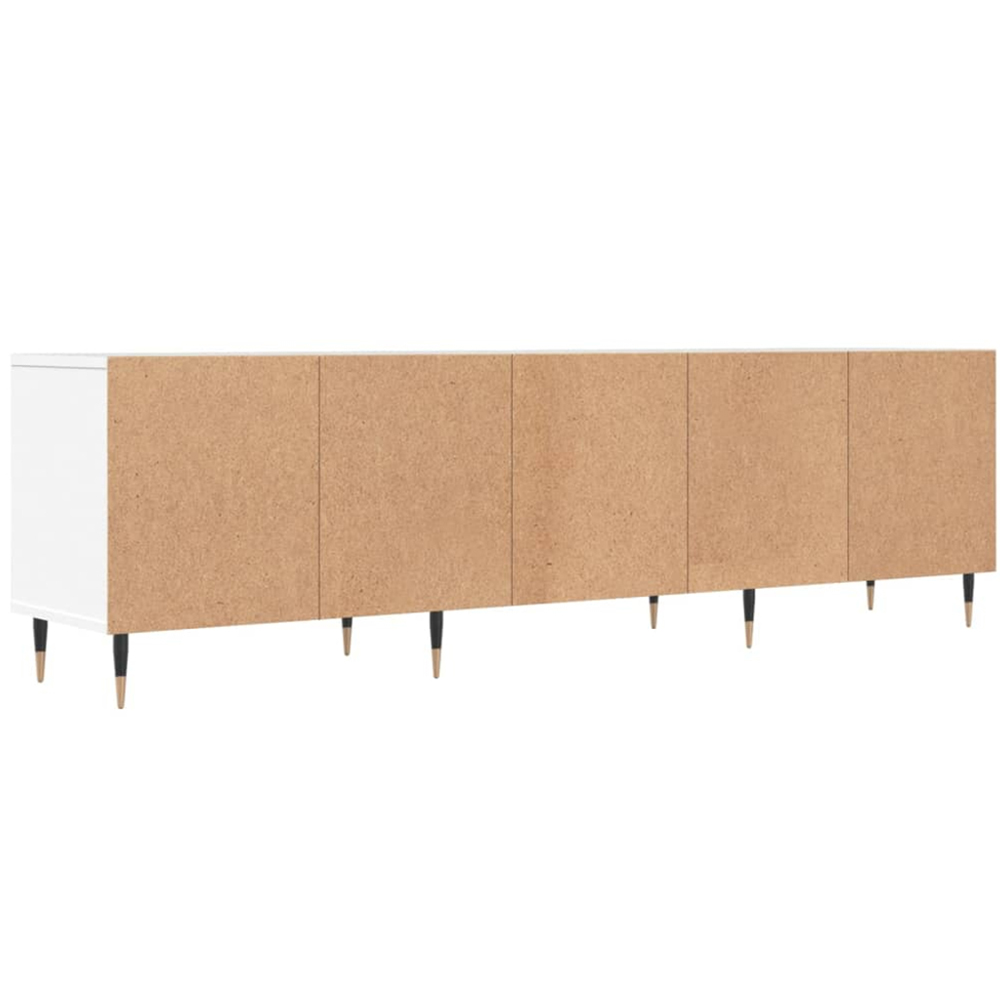 vidaXL 3 Door 3 Shelf White TV Cabinet Image 8