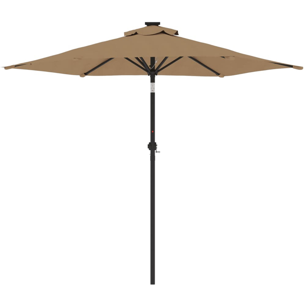 vidaXL Taupe Garden Parasol with Steel Pole 2.25m Image 3