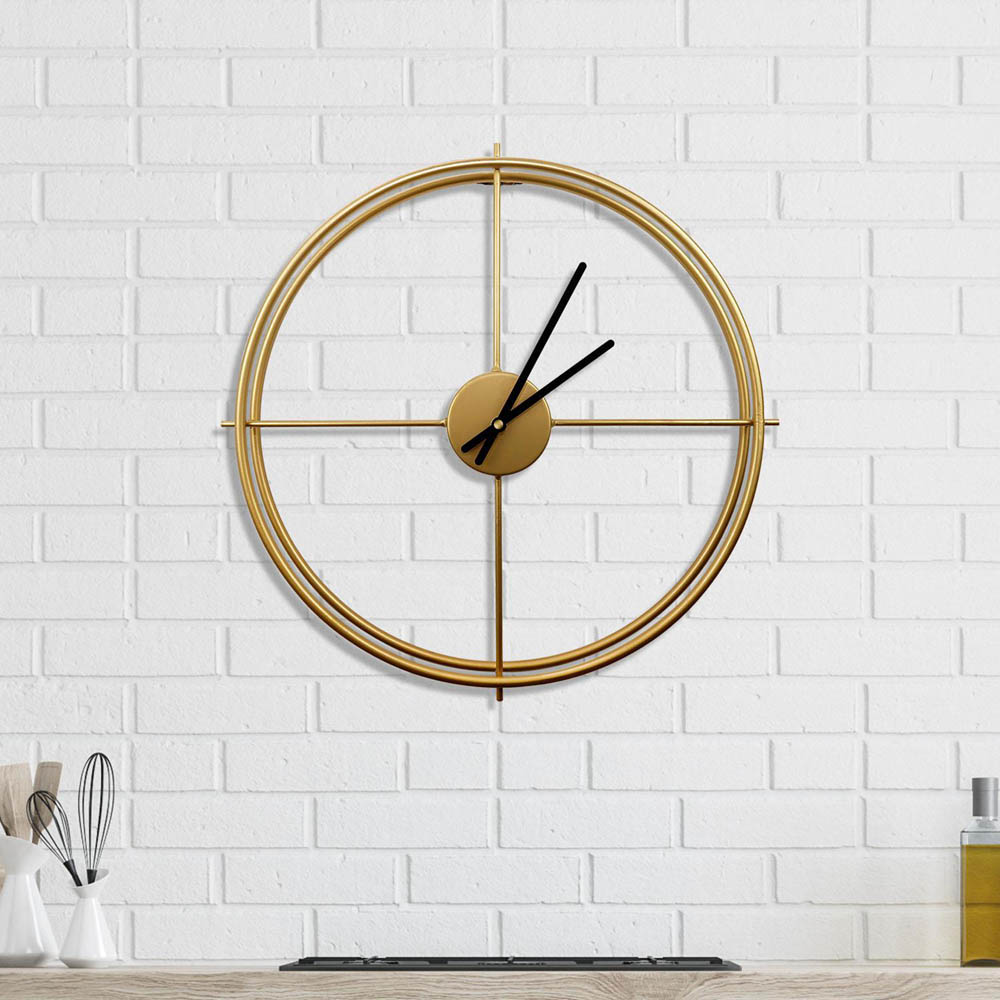 WALPLUS Gold Larrys Minimalist Iron Wall Clock Image 5