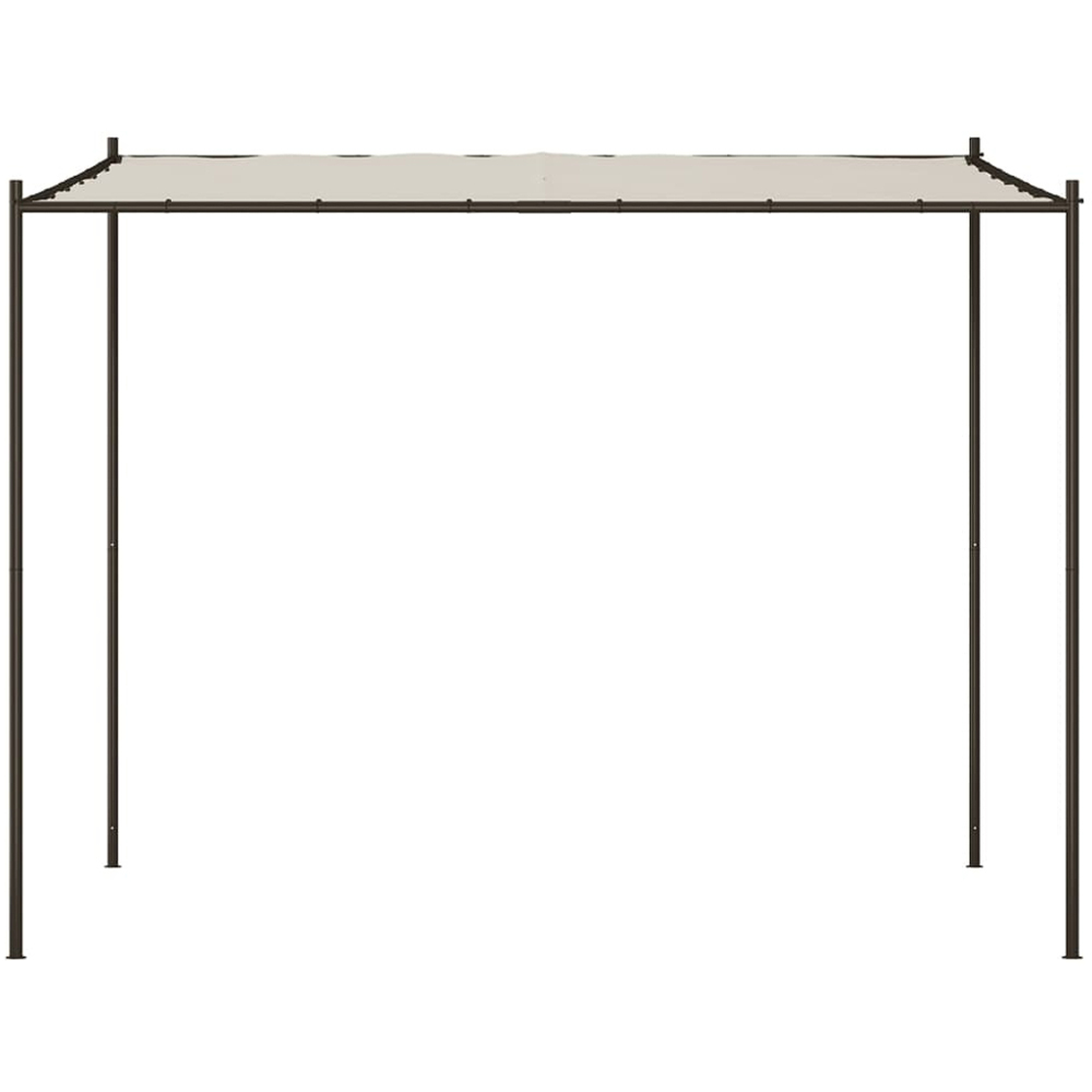 vidaXL 3 x 3m White Fabric and Steel Gazebo Image 3