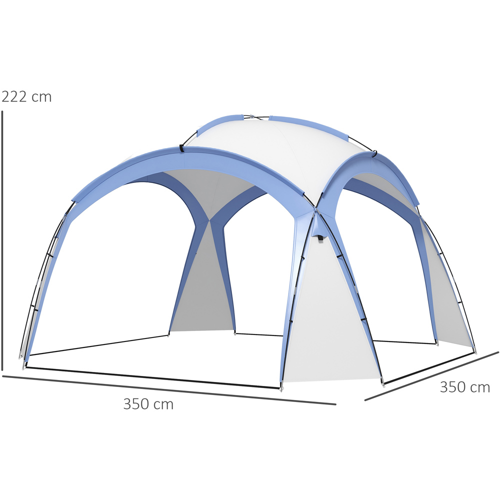 Outsunny 3.5 x 3.5m Light Blue Camping Gazebo Image 7