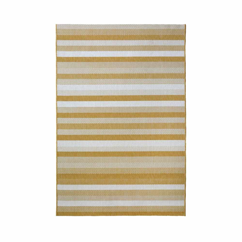 Indoor/Outdoor Striped Rug Ochre 160 x 230cm Image 1