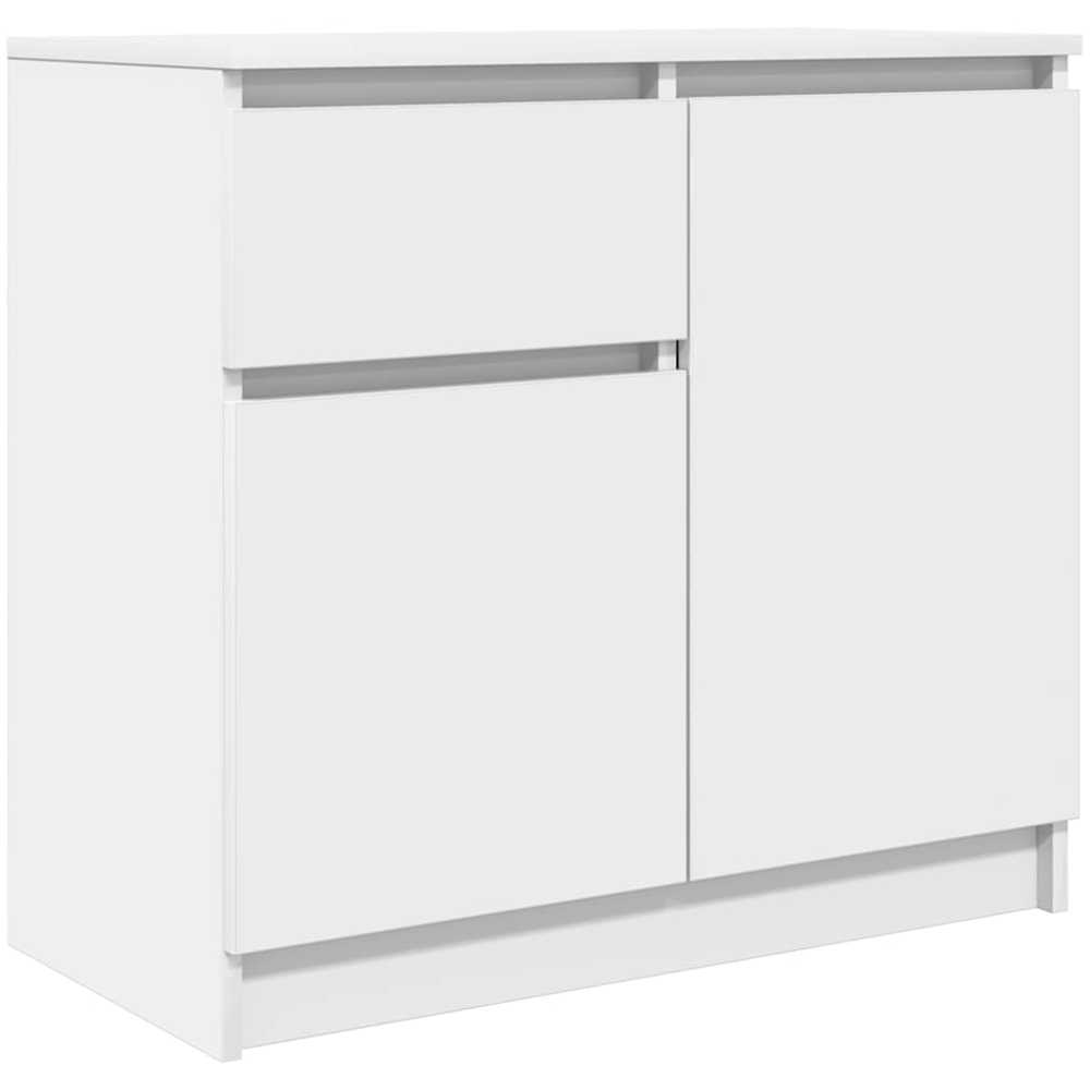 vidaXL 2 Door Single Drawer White Sideboard Image 2