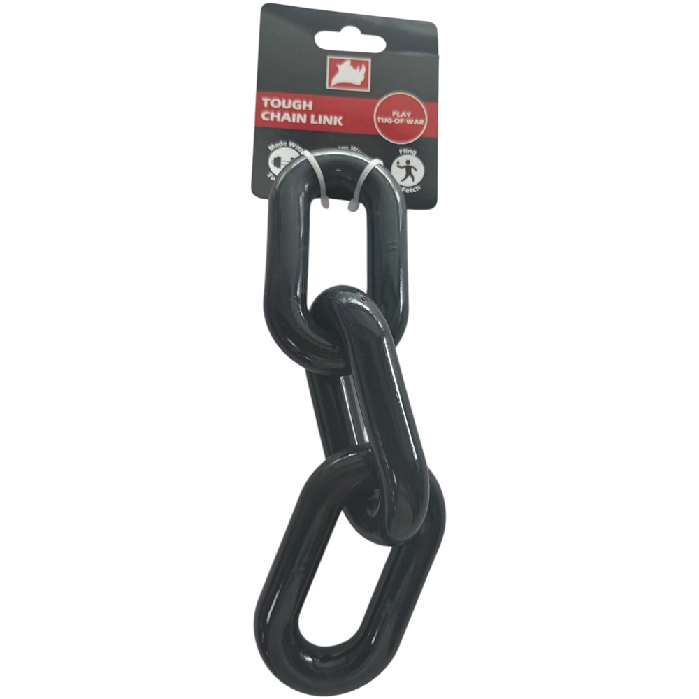 Chain Link Chewable Dog Toy - Black Image 1