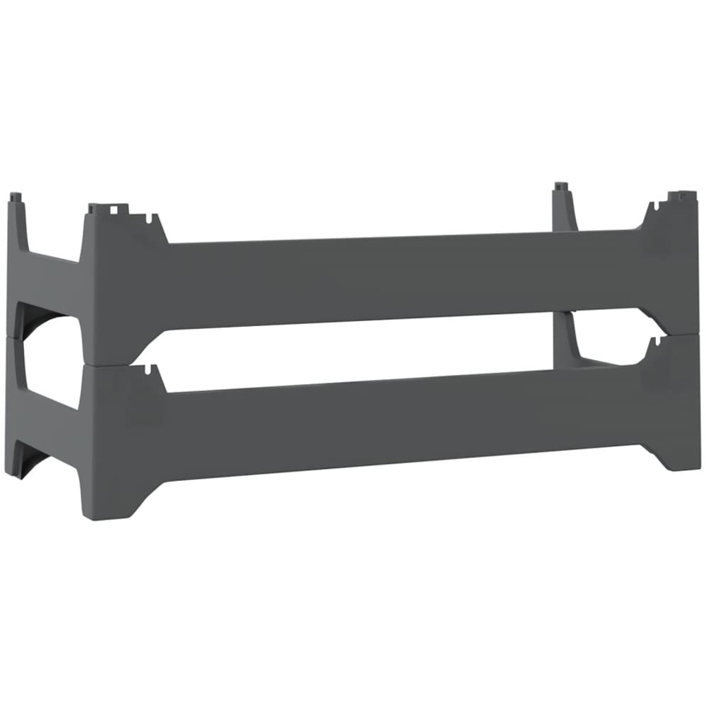 vidaXL 12 Bottle Anthracite Stackable Wine Rack Image 3