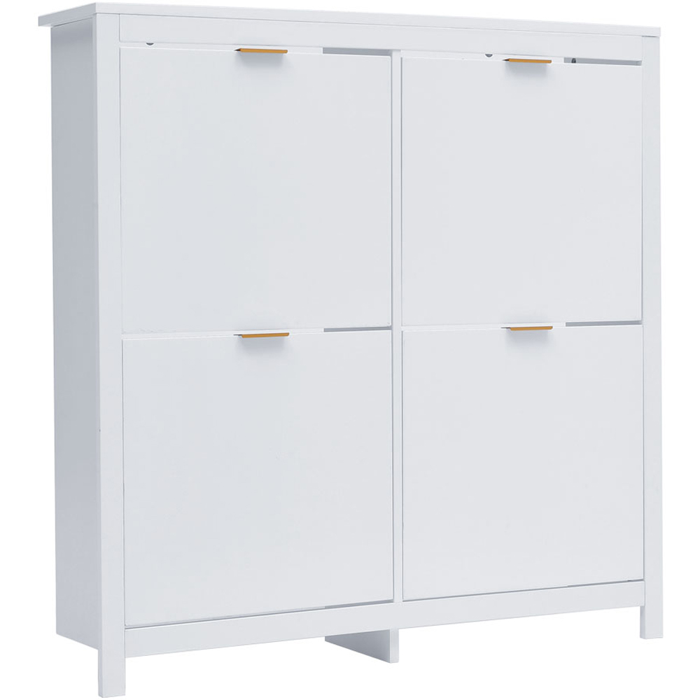 Living and Home White Shoe Storage Cabinet Image 2