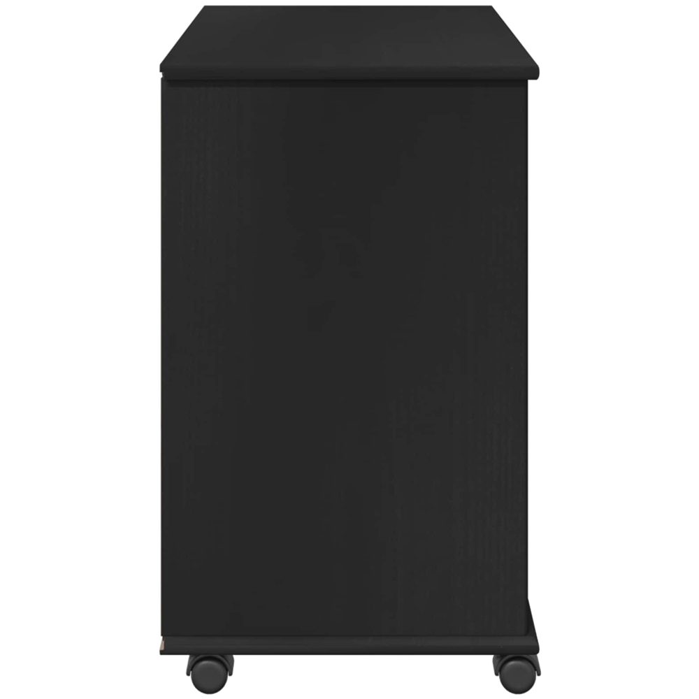 vidaXL Single Door 7 Drawer Black Rolling Storage Cabinet Image 5
