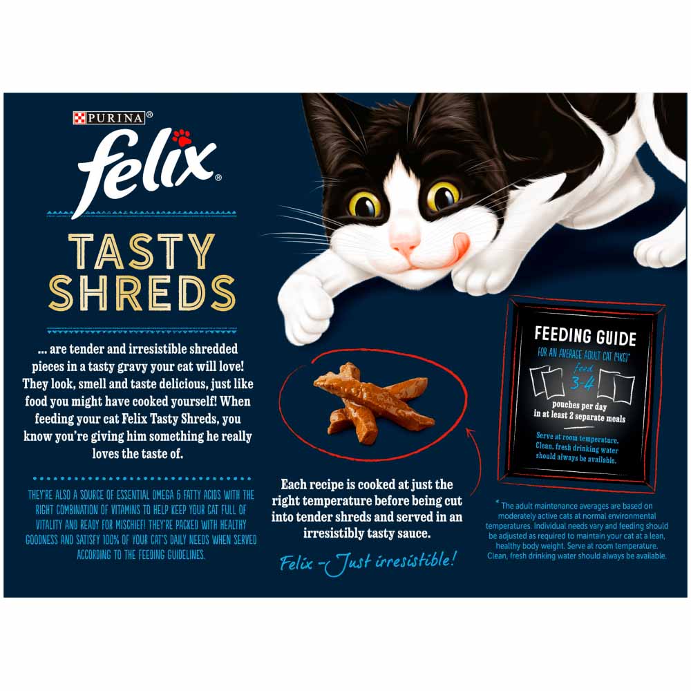 Felix Tasty Shreds Farm Selection in Gravy Cat Food 12 x 80g Image 4