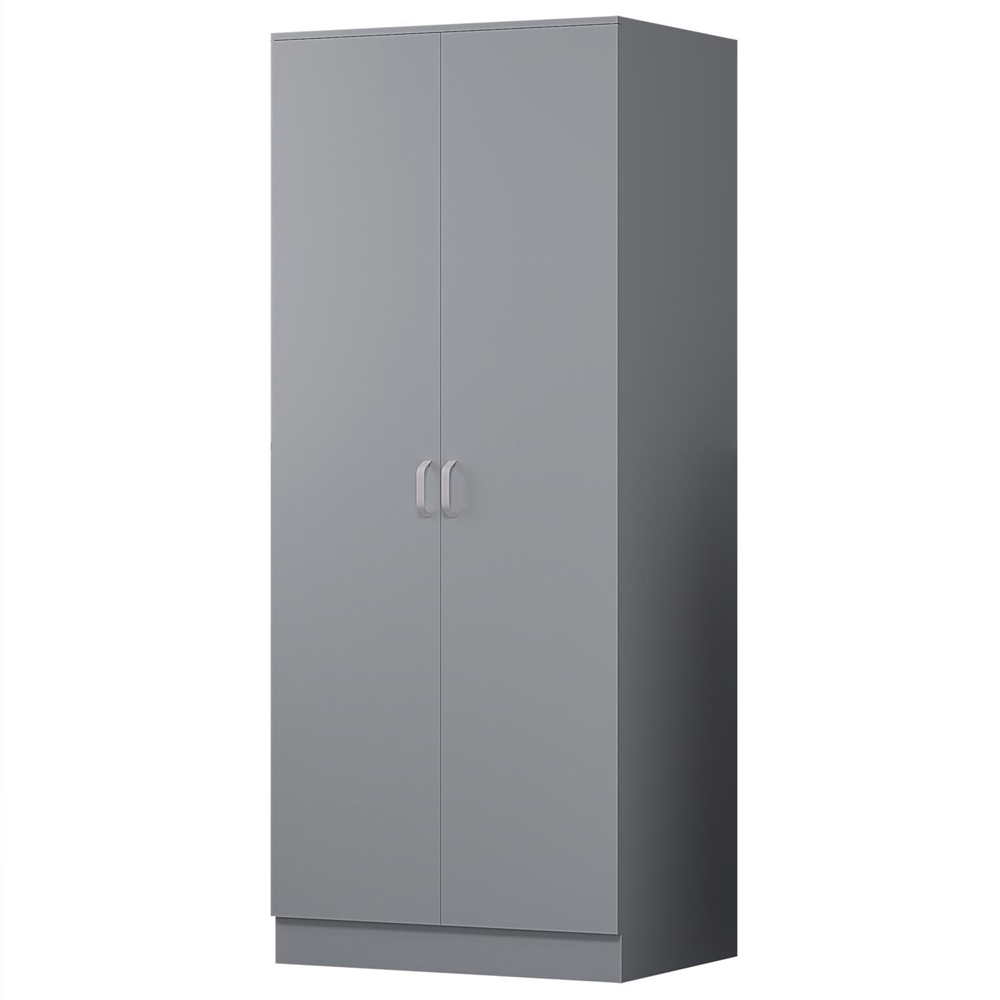 FWStyle Tunis 2 Door Matt Grey Wardrobe Image 2