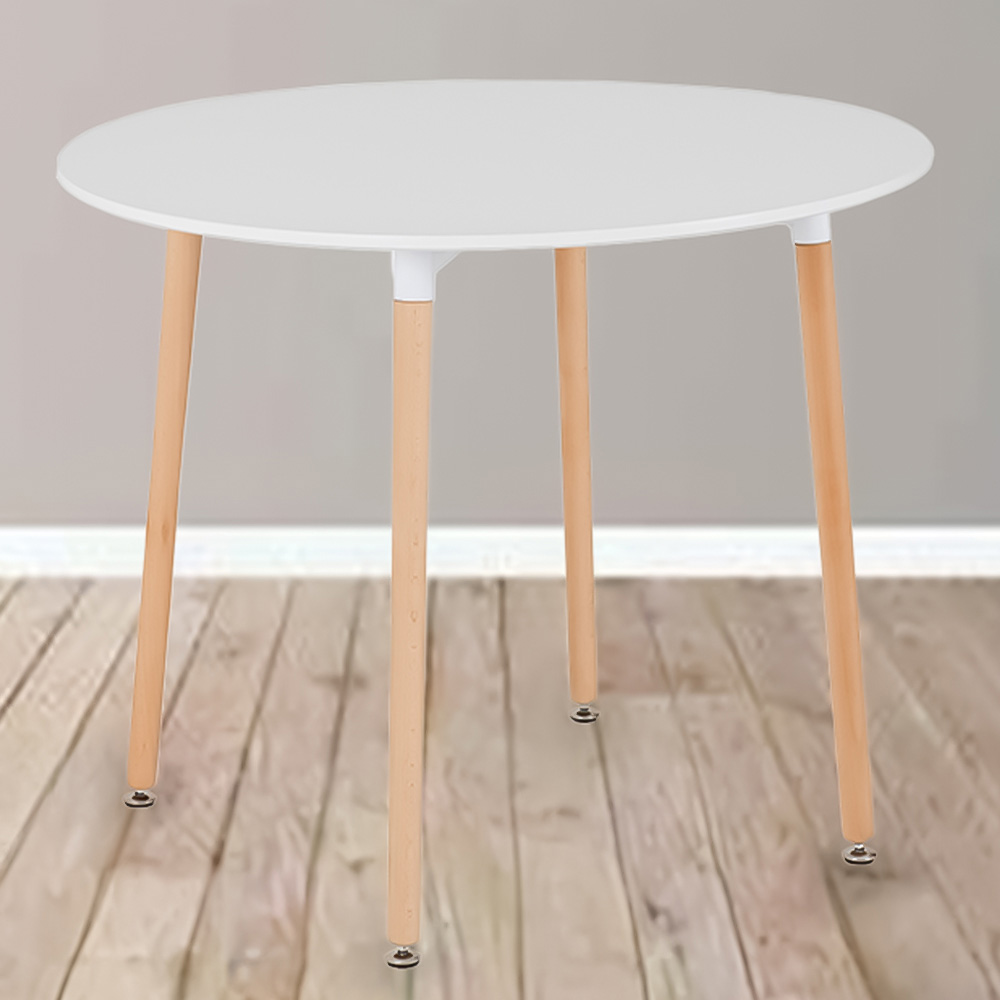 Seconique Lindon Dining Table White and Natural Oak Image 1