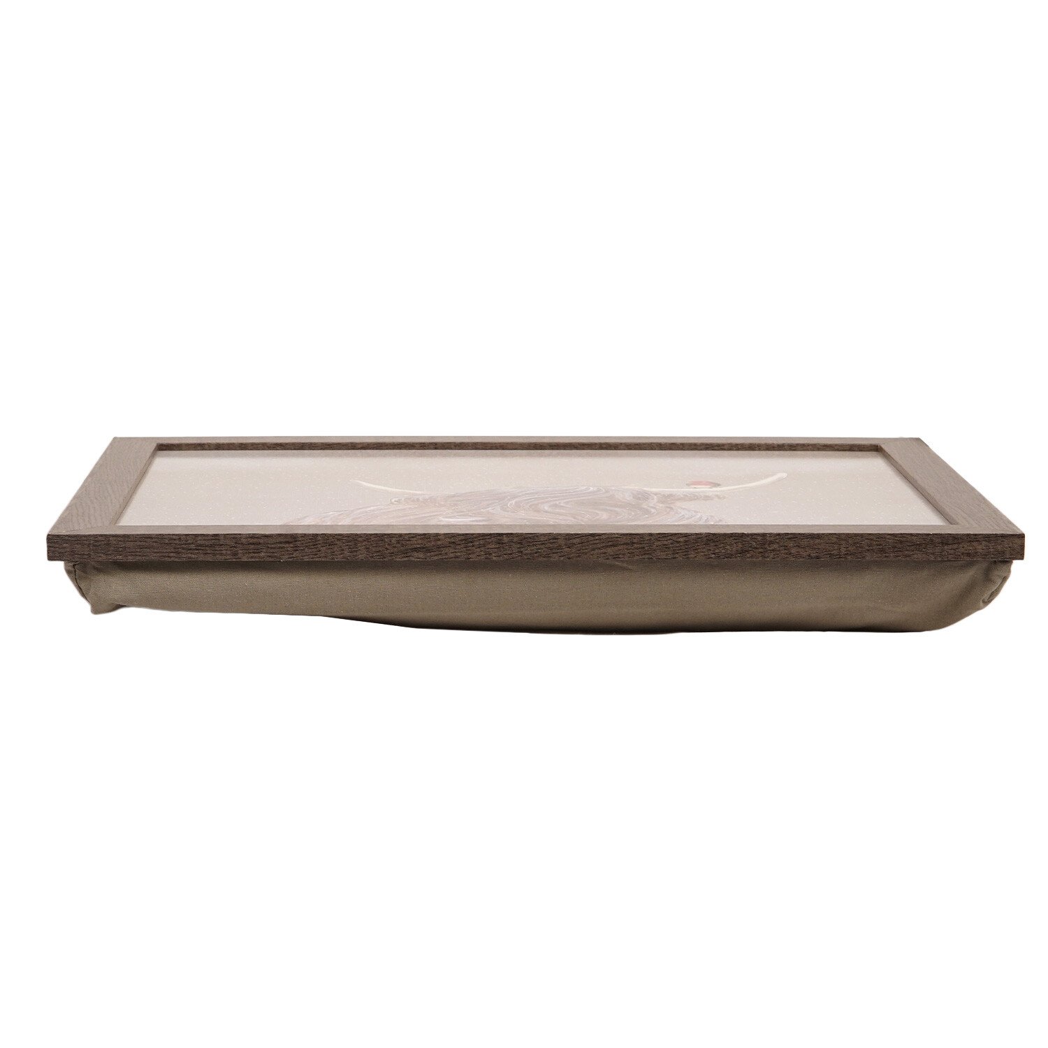 Christmas Highland Cow Lap Tray - Brown Image 3