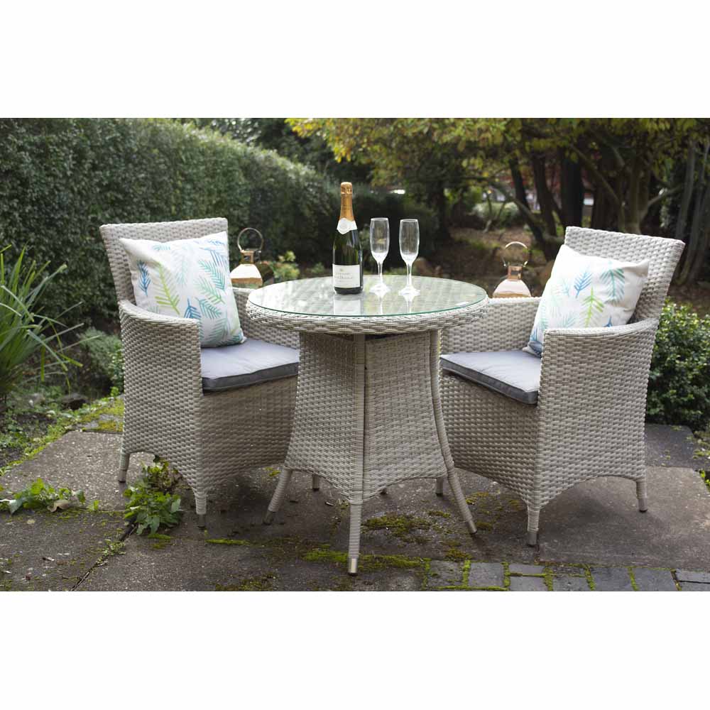 Royalcraft Lisbon Rattan 2 Seater Carver Bistro Set Image 8