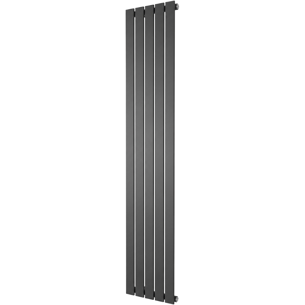 Go Bathrooms Pinta Anthracite Single Panel Vertical Radiator 1600 x 340mm Image 1