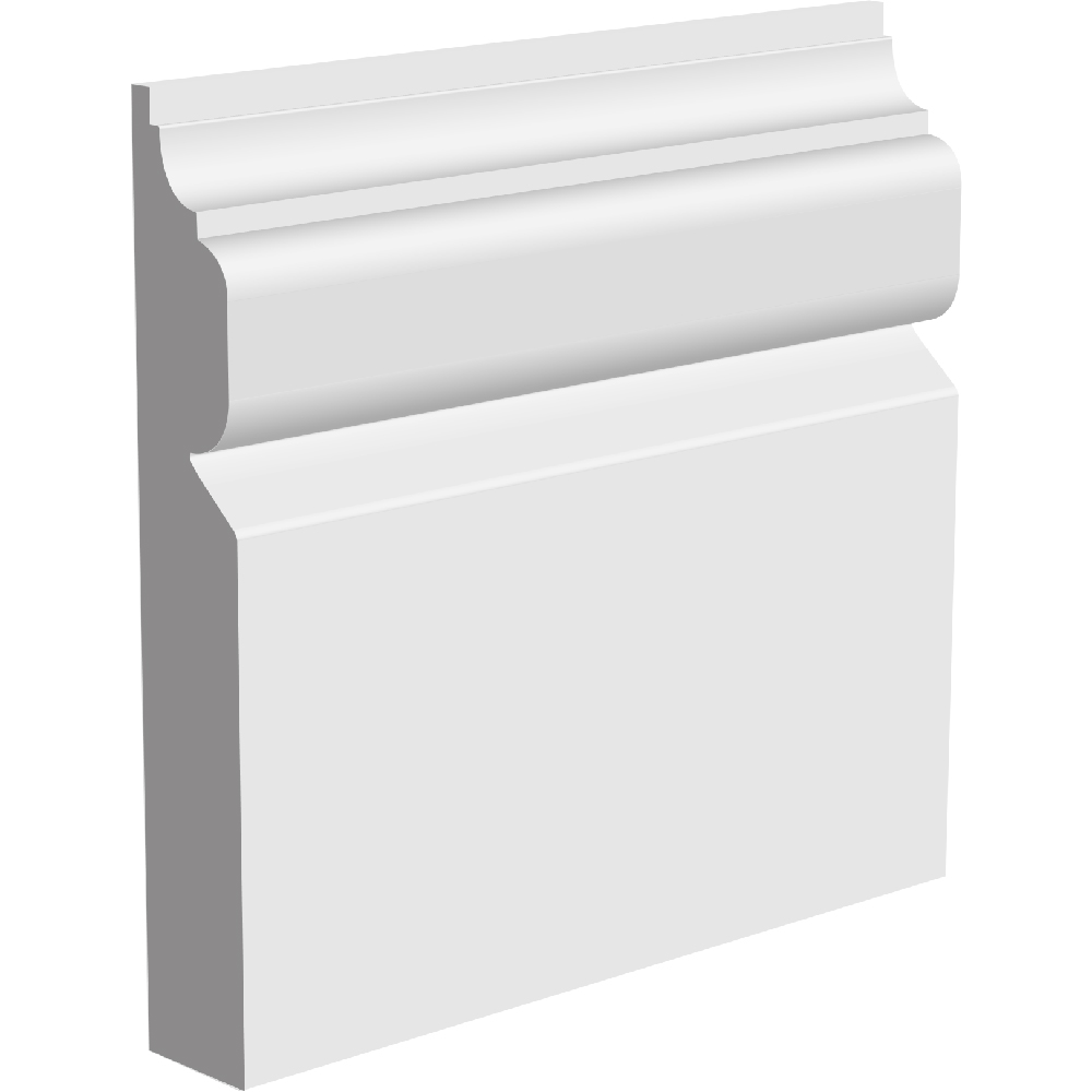 National Skirting White Torus II Primed Skirting Board 18mm 195 x 3040mm Image 1