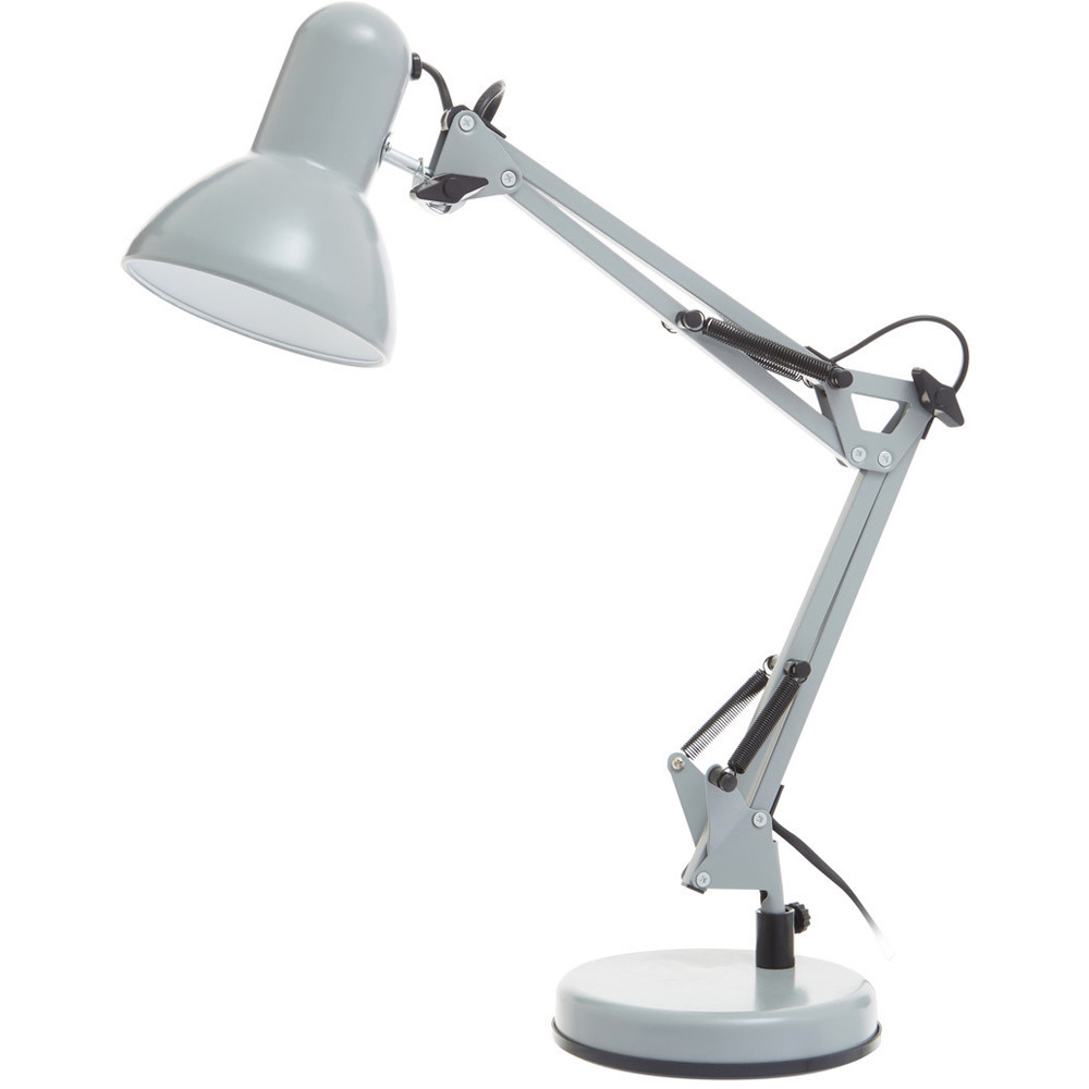 Premier Housewares Studio Matte Grey Metal Lamp Image 2