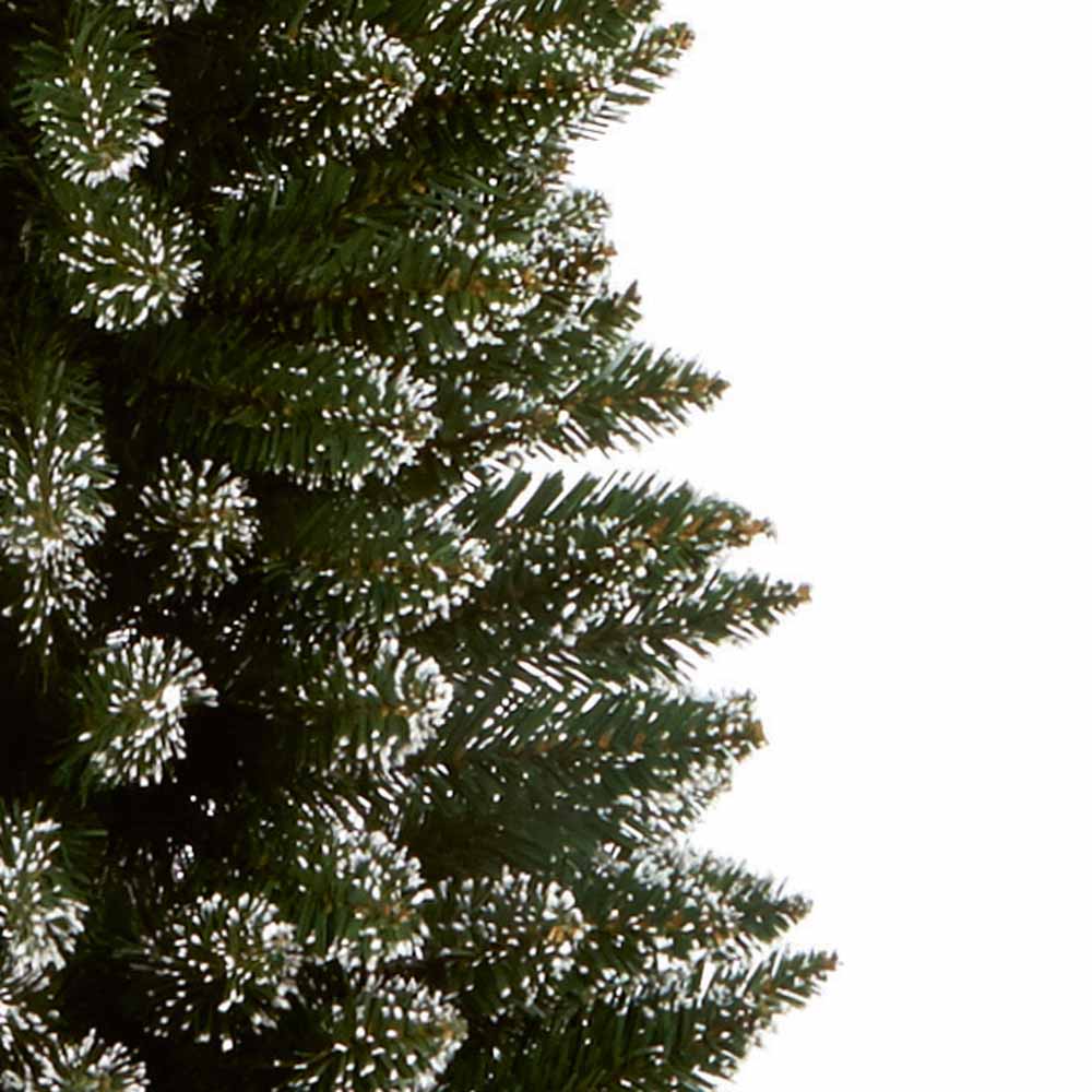 Premier 2.2m Wrapped Branches Green Pencil Snow Tipped Pine Tree Image 2
