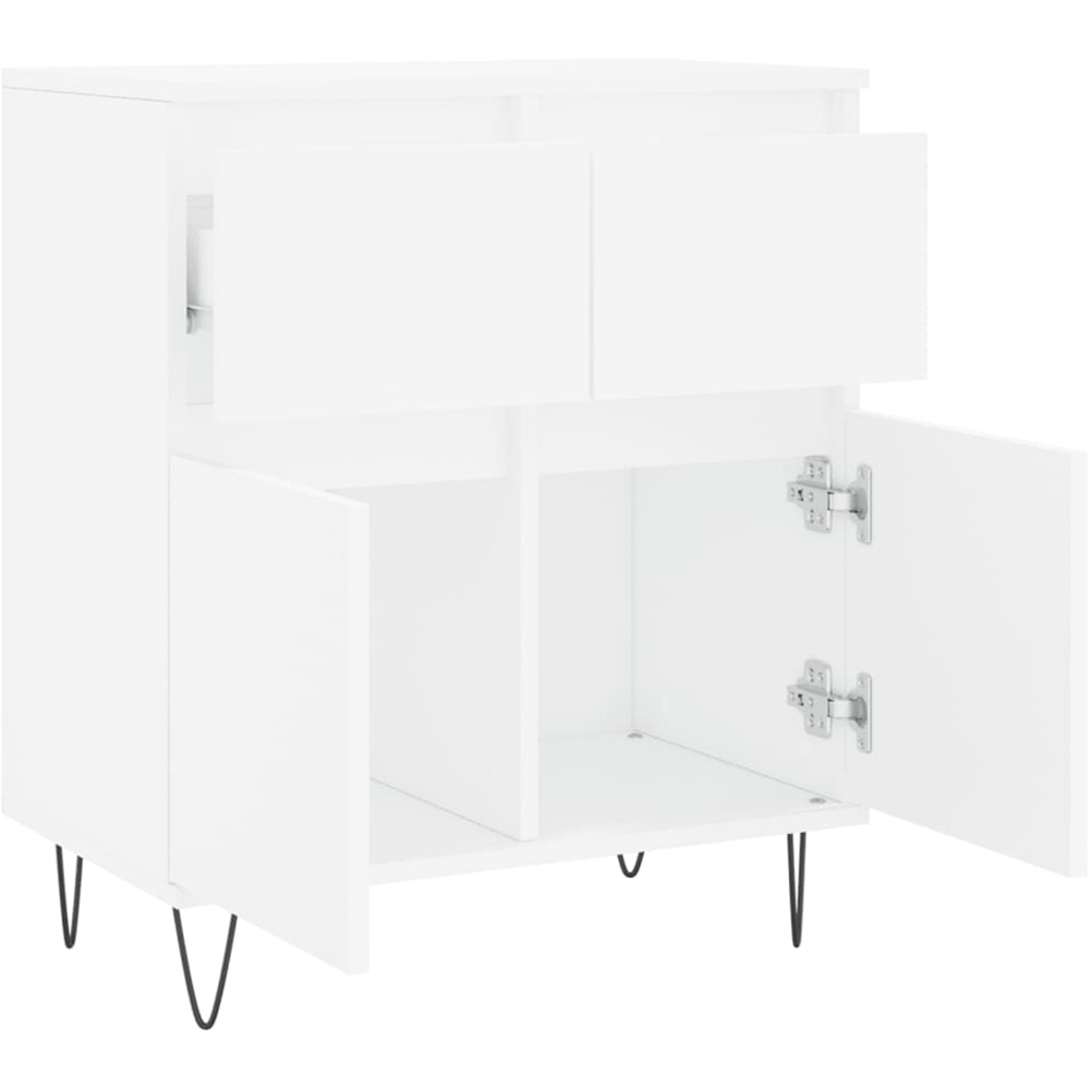 vidaXL 2 Door 2 Drawer White Sideboard Image 6