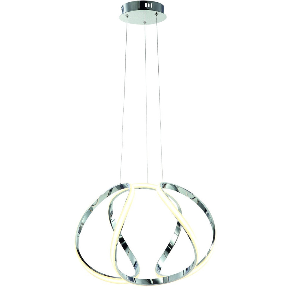 Milagro Globe Silver LED Pendant Lamp 230V Image 1