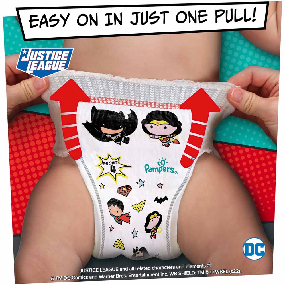 Pampers DC Super Heroes Baby-Dry Nappy Pants Size 5 27 Pack Image 8