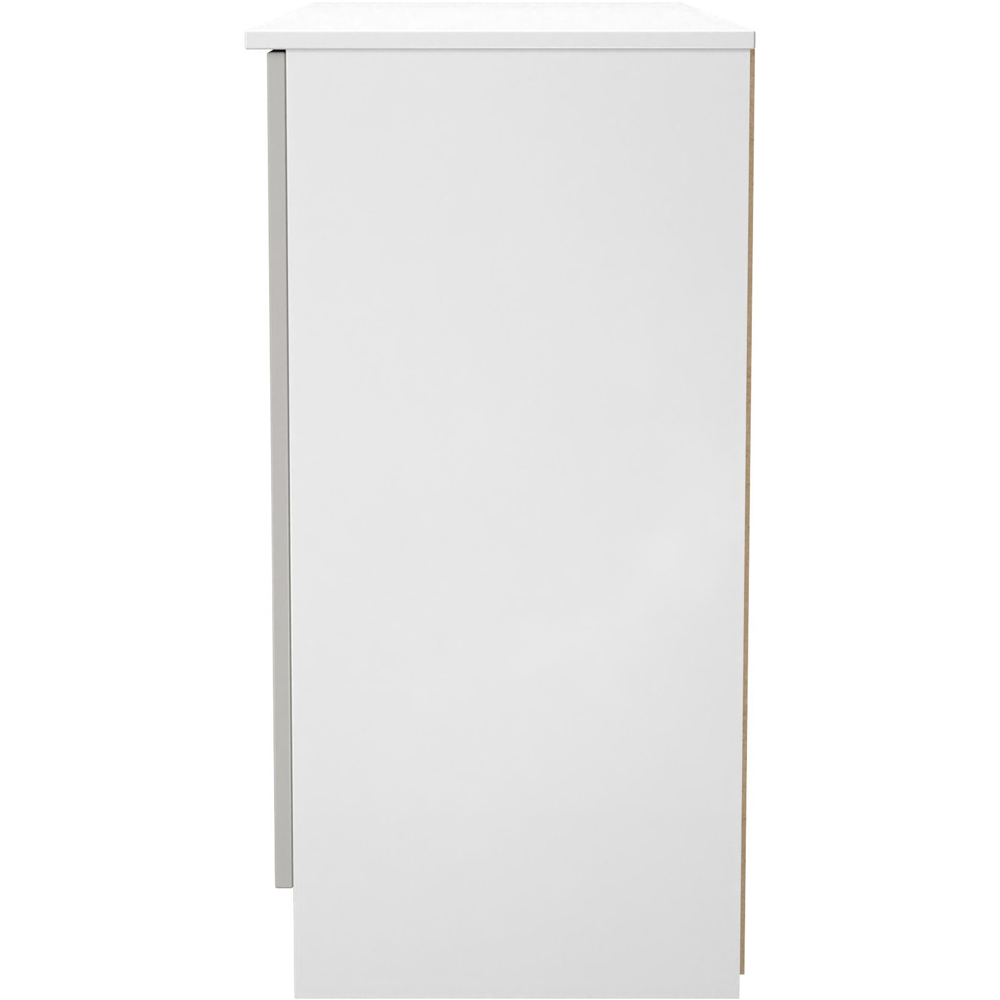 Crowndale Contrast 3 Door Grey Matt and White Sideboard Ready Assembled Image 2