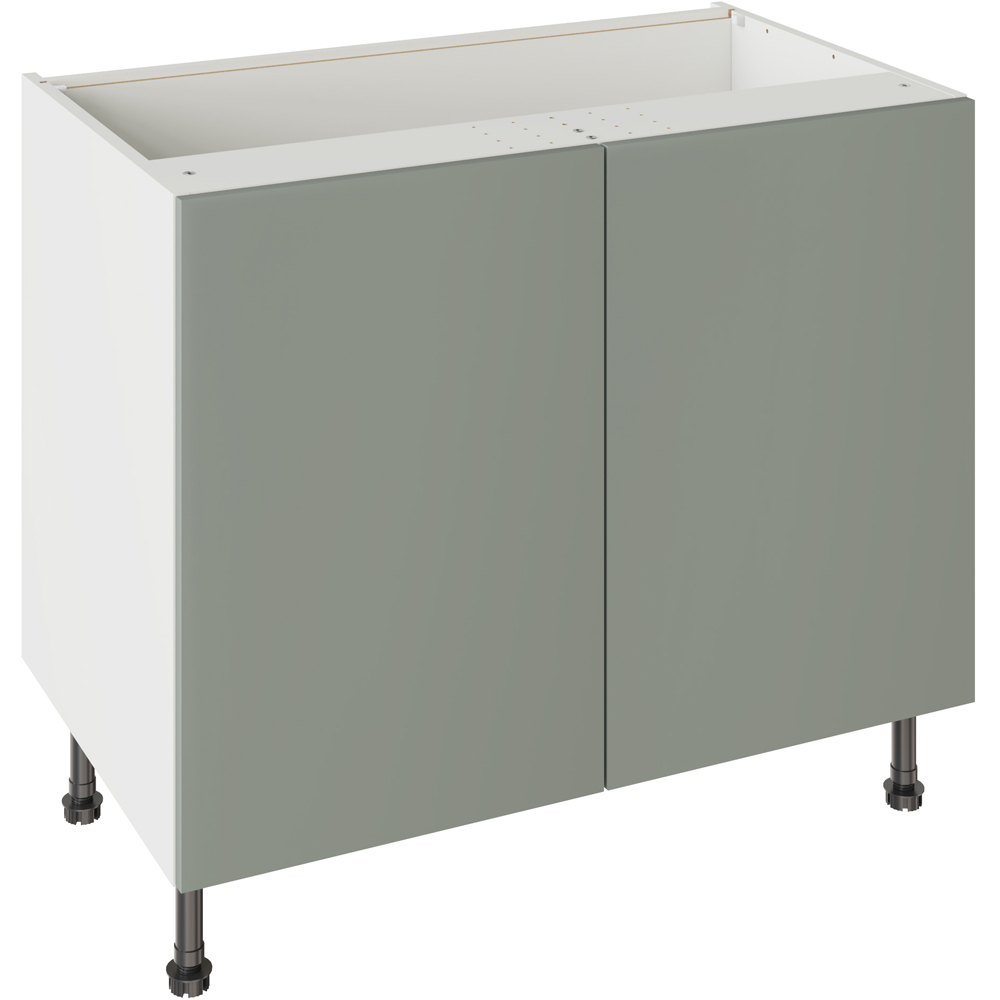 Kitchen Kit Slab Supermatt Agave Green 1000 Base Kitchen Cabinet Flatpack Image 1