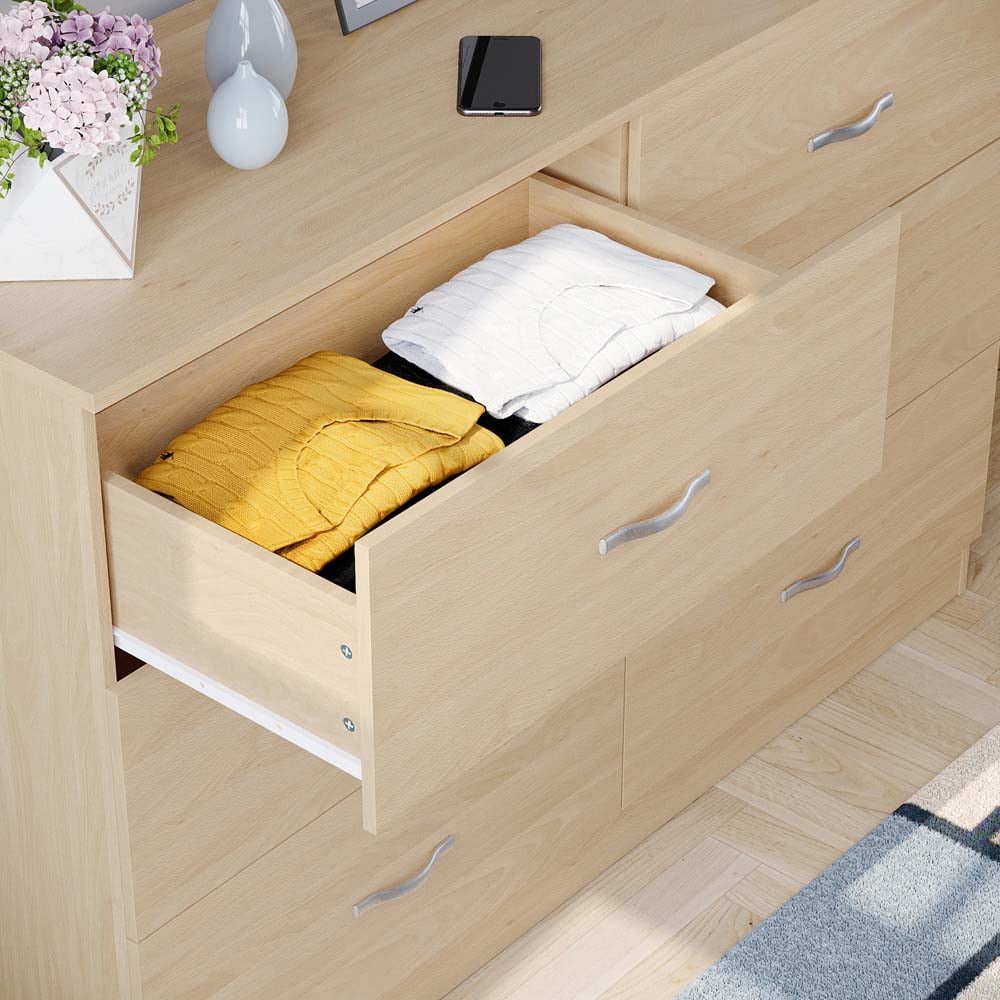 Vida Designs Riano 6 Drawer Pine Chest of Drawers Image 5