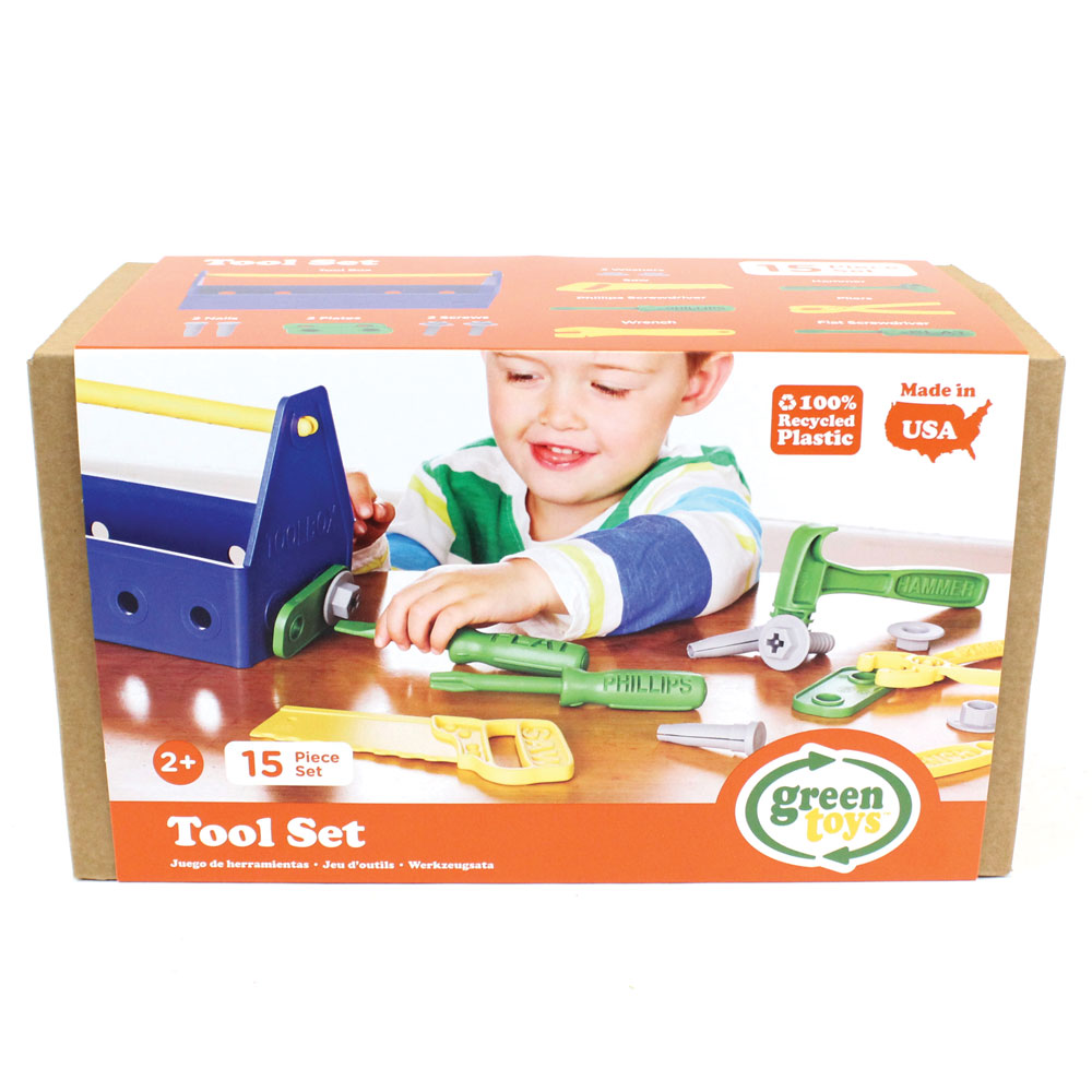 BigJigs Toys Green Toys Blue Tool Set Image 1