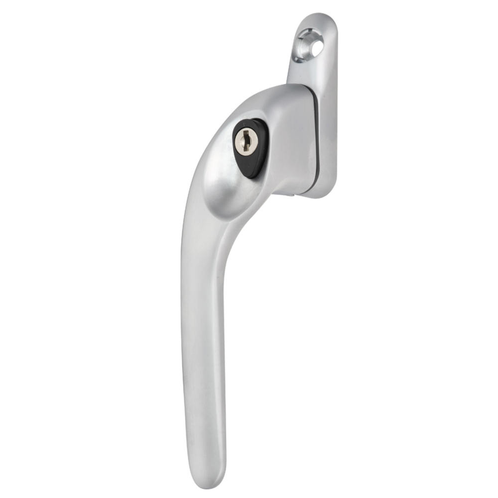 Versa Satin Lockable Left Hand Cranked Window Handle with 5 Precut