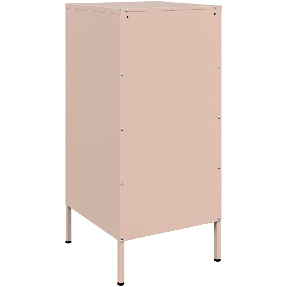 vidaXL Single Door Pink Metal Sideboard Set of 2 Image 8