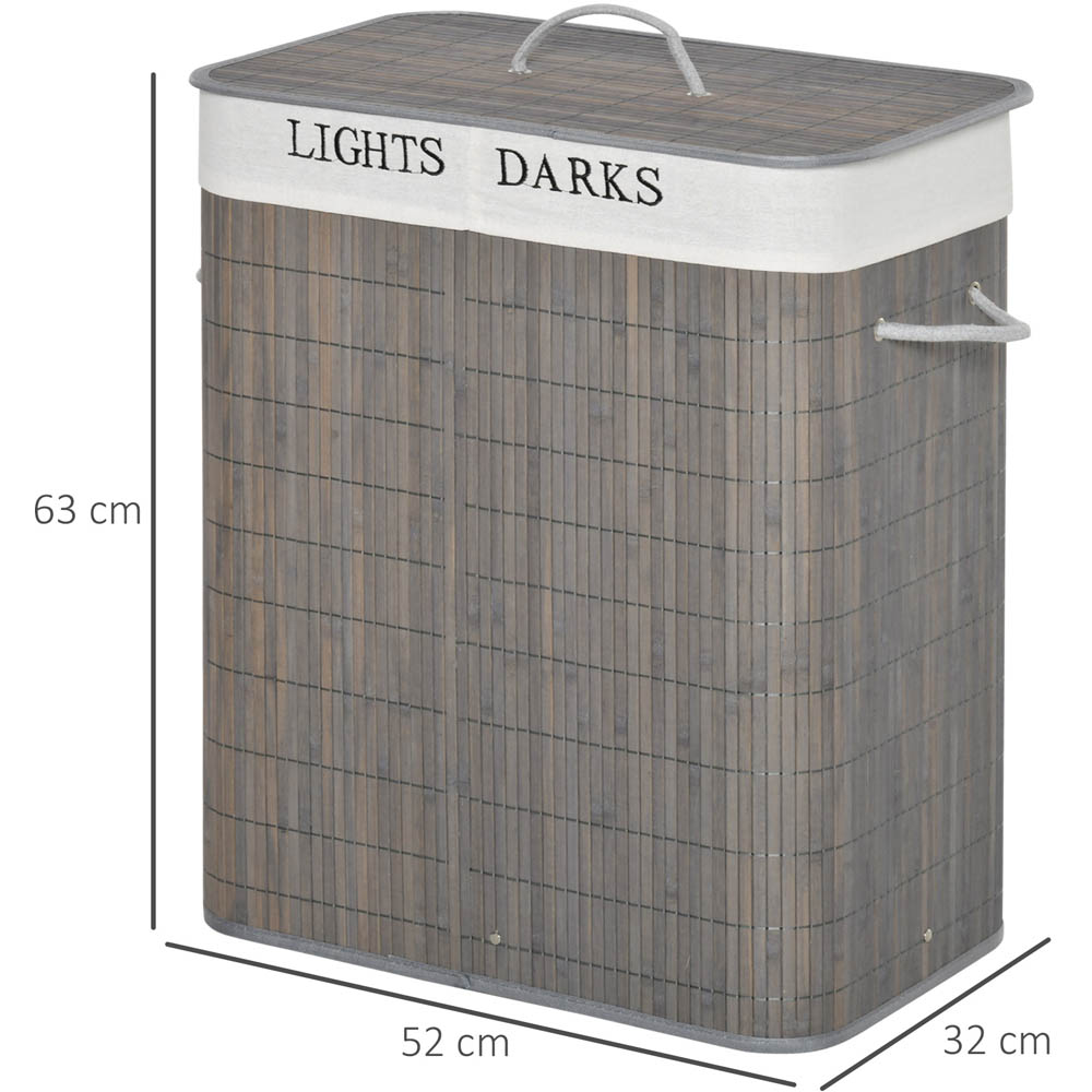 Portland Grey Rattan Laundry Hamper 100L Image 3