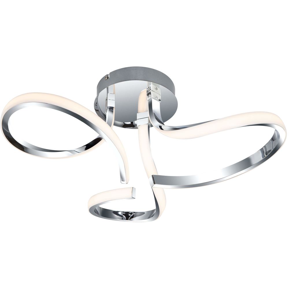 Cosylyte Moss 3 Light Chrome Curved LED Ceiling Light Image 1