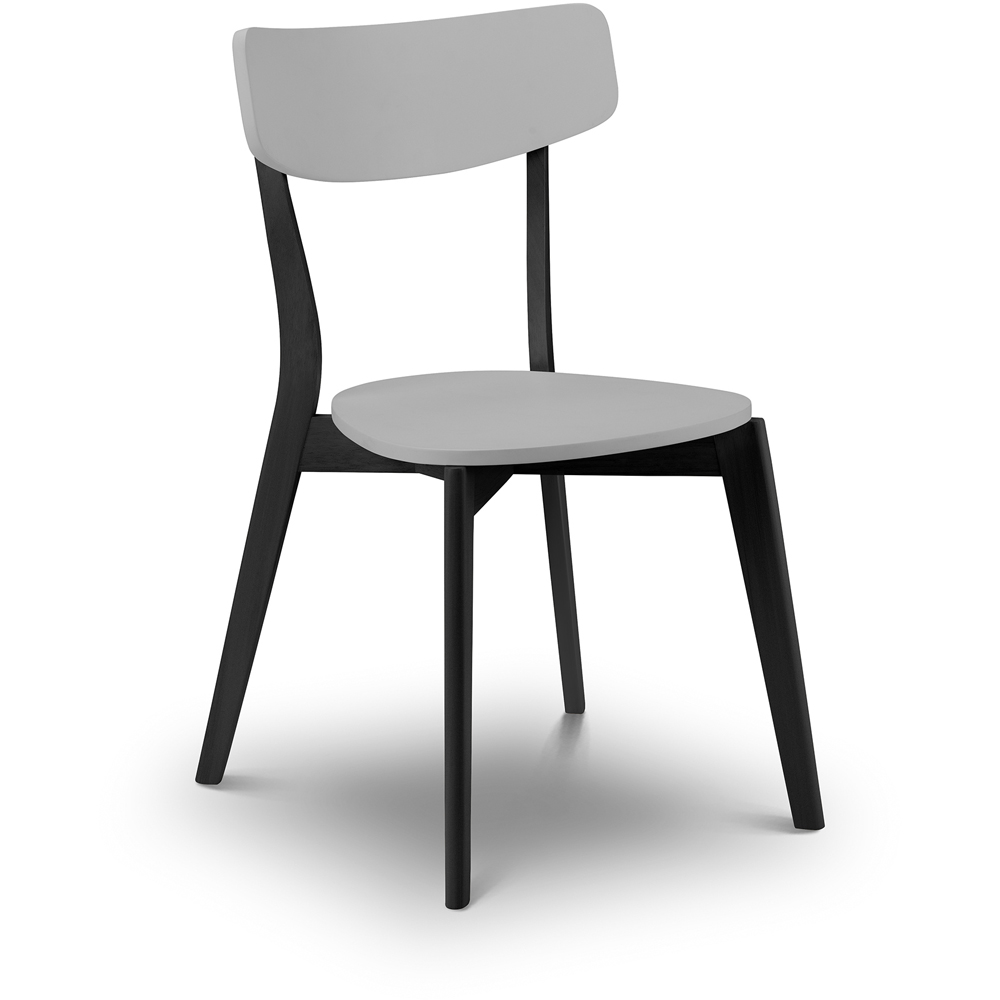 Julian Bowen Casa Set of 4 Grey and Black Dining Chair Image 3