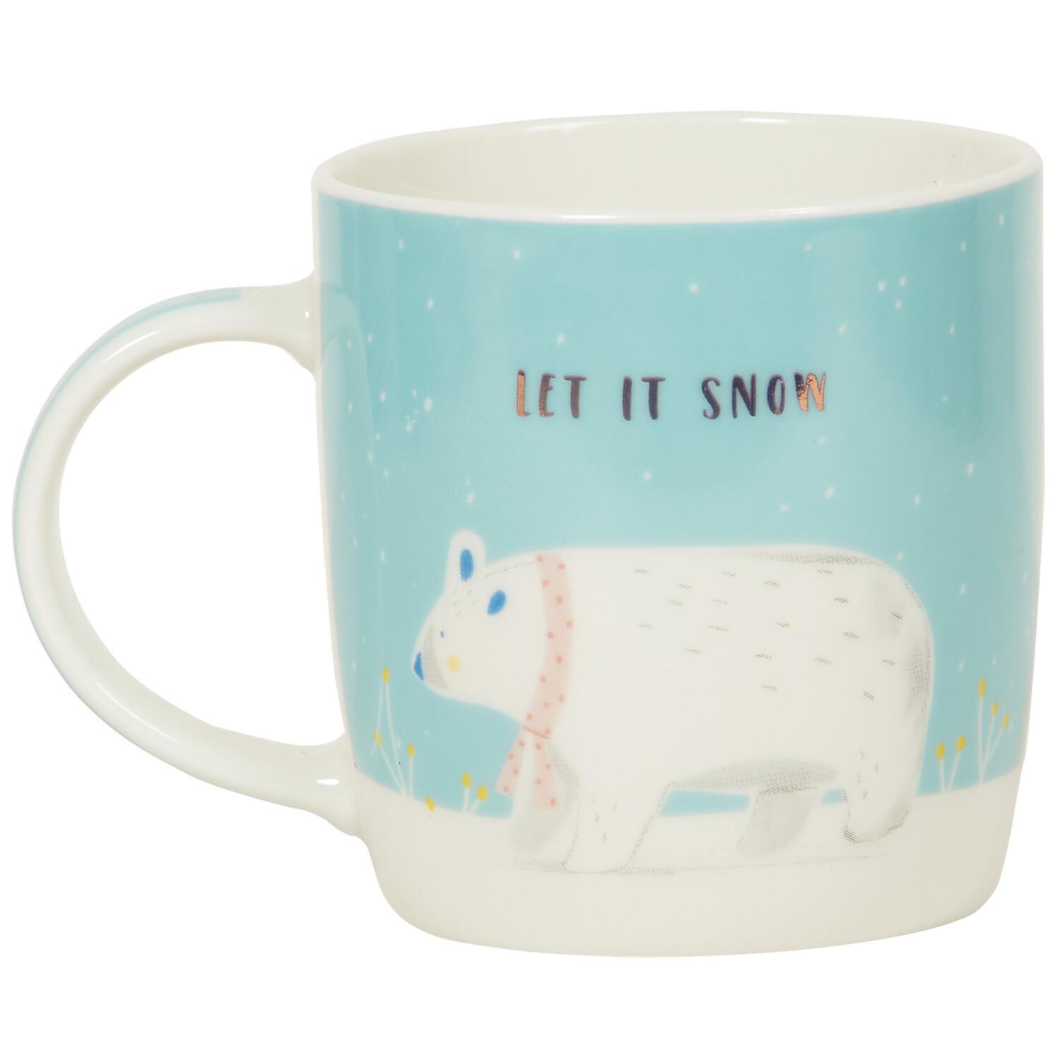 Winter Animals Mug Gold Detail  - Multicolour Image 5