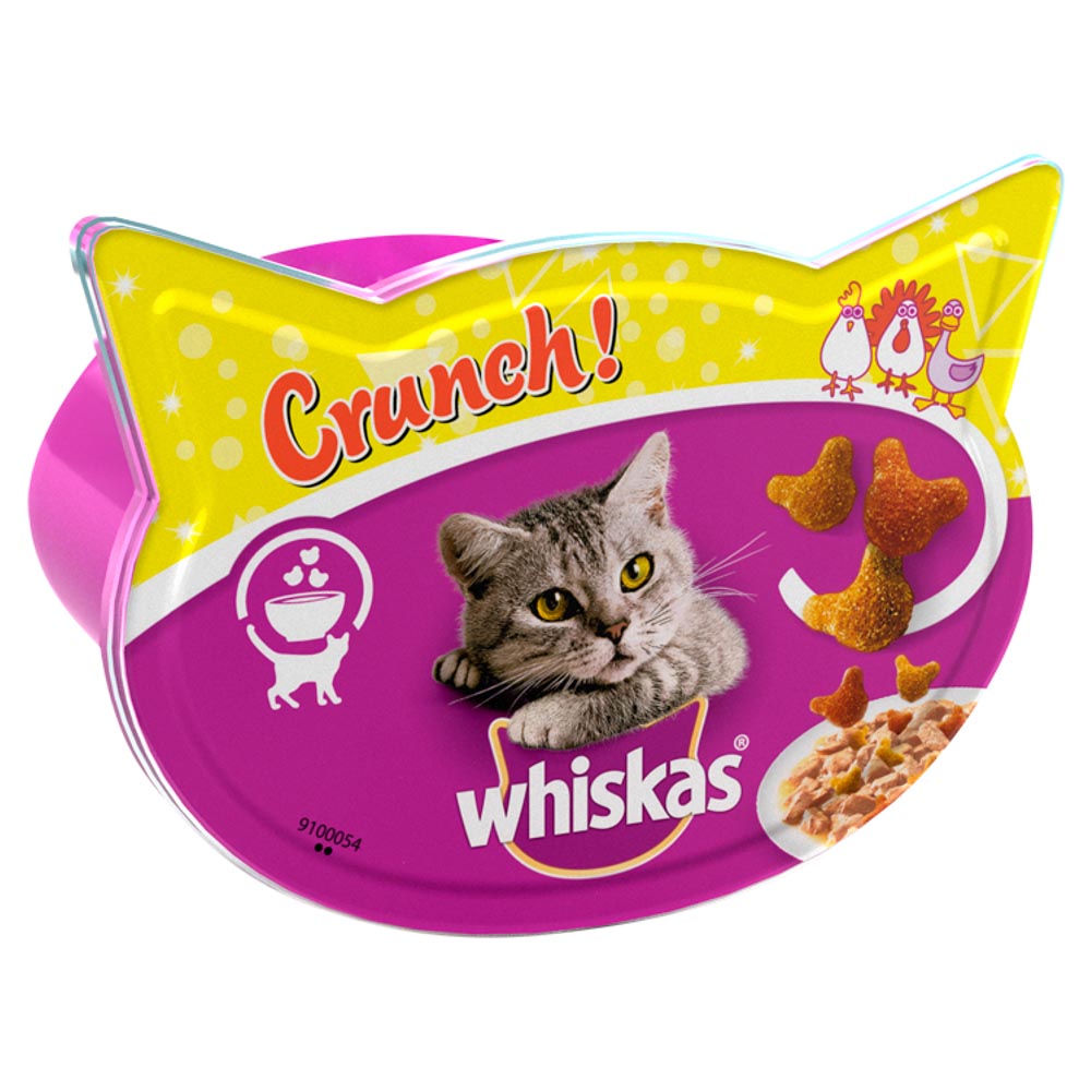 Whiskas Crunch Tasty Topping Adult Cat Treat Biscuits 100g Image 3
