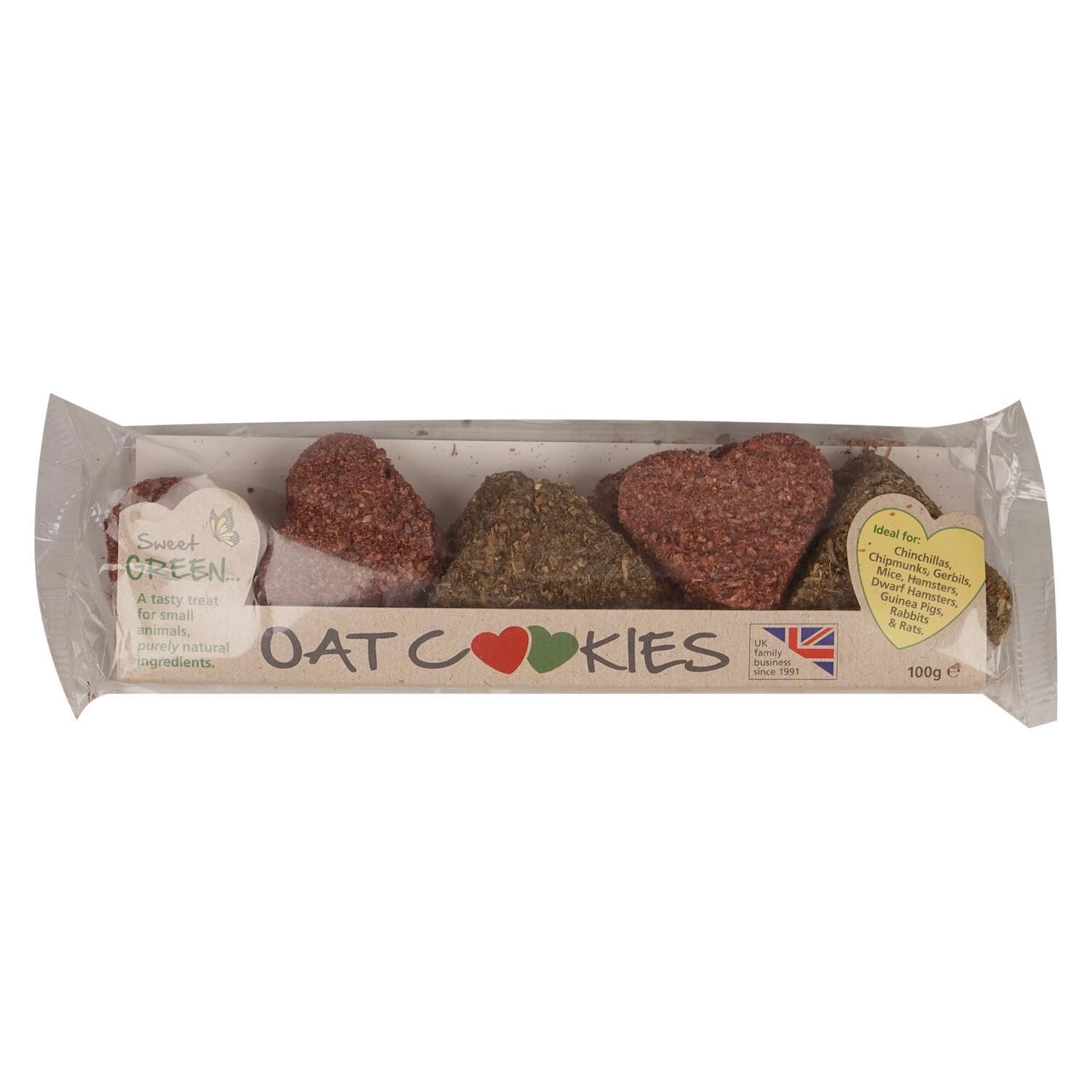 Sweet Green Small Animal Oat Cookies Treat 100g Image