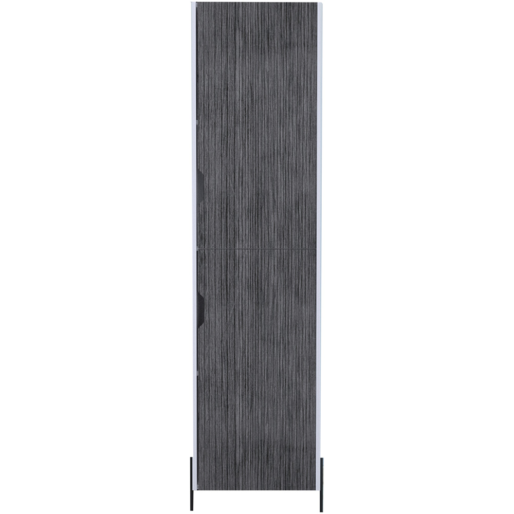 Core Products Dallas 2 Door White and Carbon Grey Tall Storage Cabinet Image 3