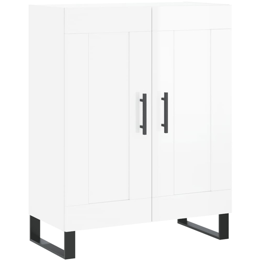 vidaXL 2 Door High Gloss White Sideboard Image 2
