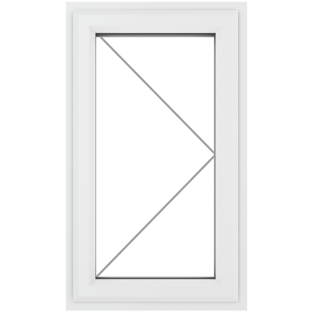 Crystal uPVC Double Glazed Window Right Hand Side Hung White Clear Glass 610x1040mm Image 2