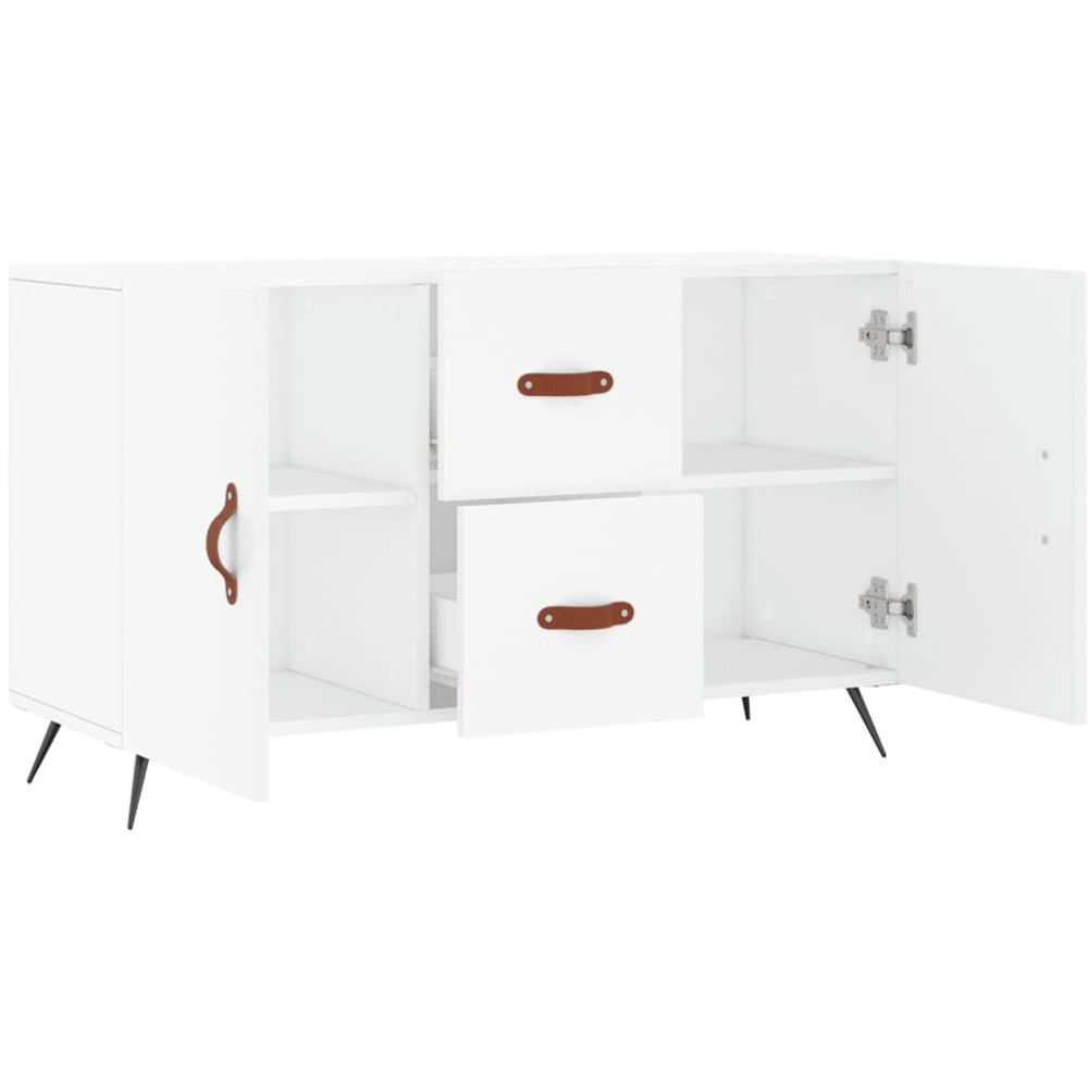 vidaXL 2 Door 2 Drawer White Sideboard Image 5