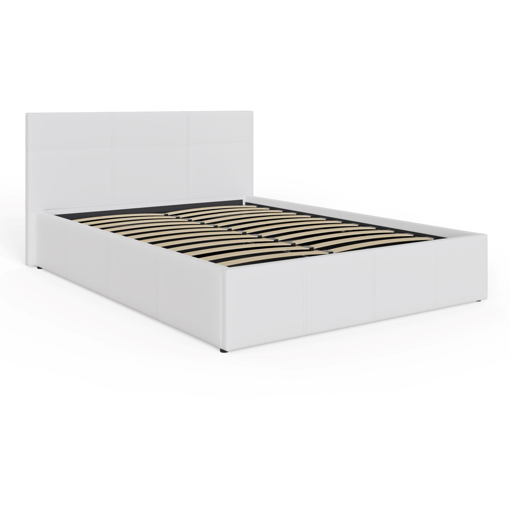 GFW Small Double White End Lift Ottoman Bed Image 2