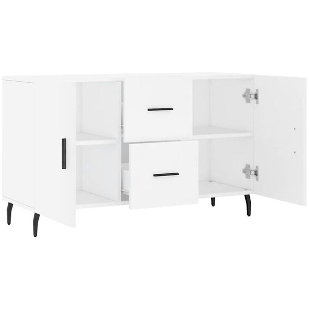 vidaXL 2 Door 2 Drawer White Sideboard Image 3