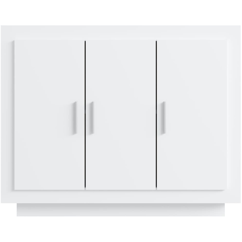 vidaXL 3 Door White Sideboard Image 4