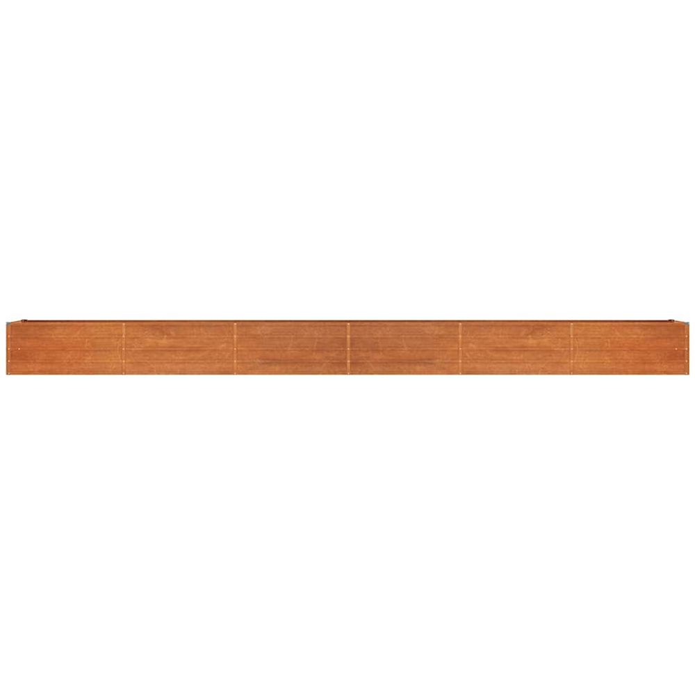 vidaXL Rusty Corten Steel Raised Garden Bed 45 x 80 x 600cm Image 3