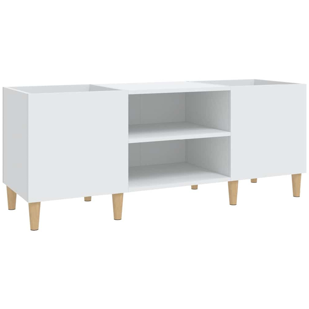 vidaXL 2 Shelf White Record Cabinet Image 2