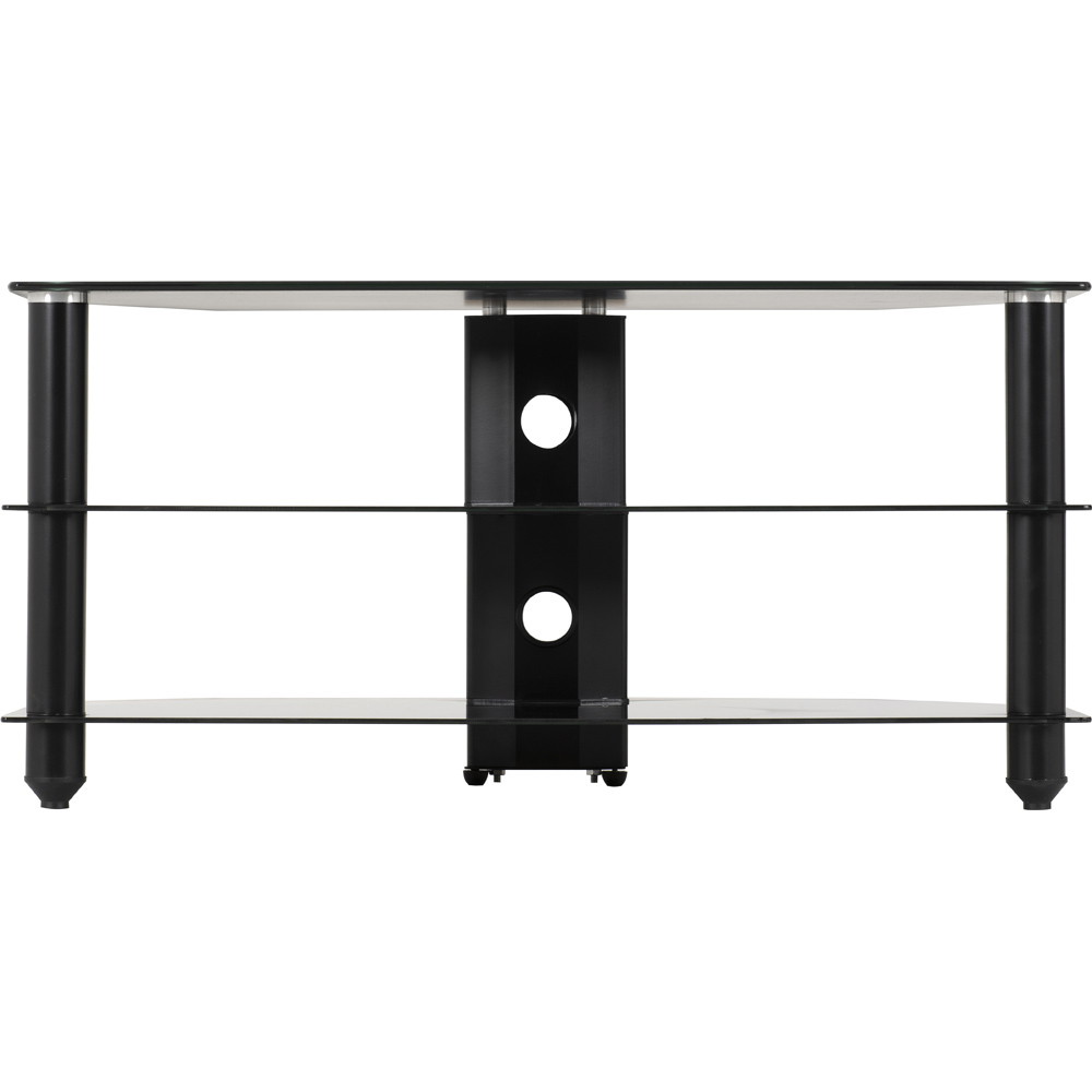 Seconique Bromley Black Glass TV Stand Image 3