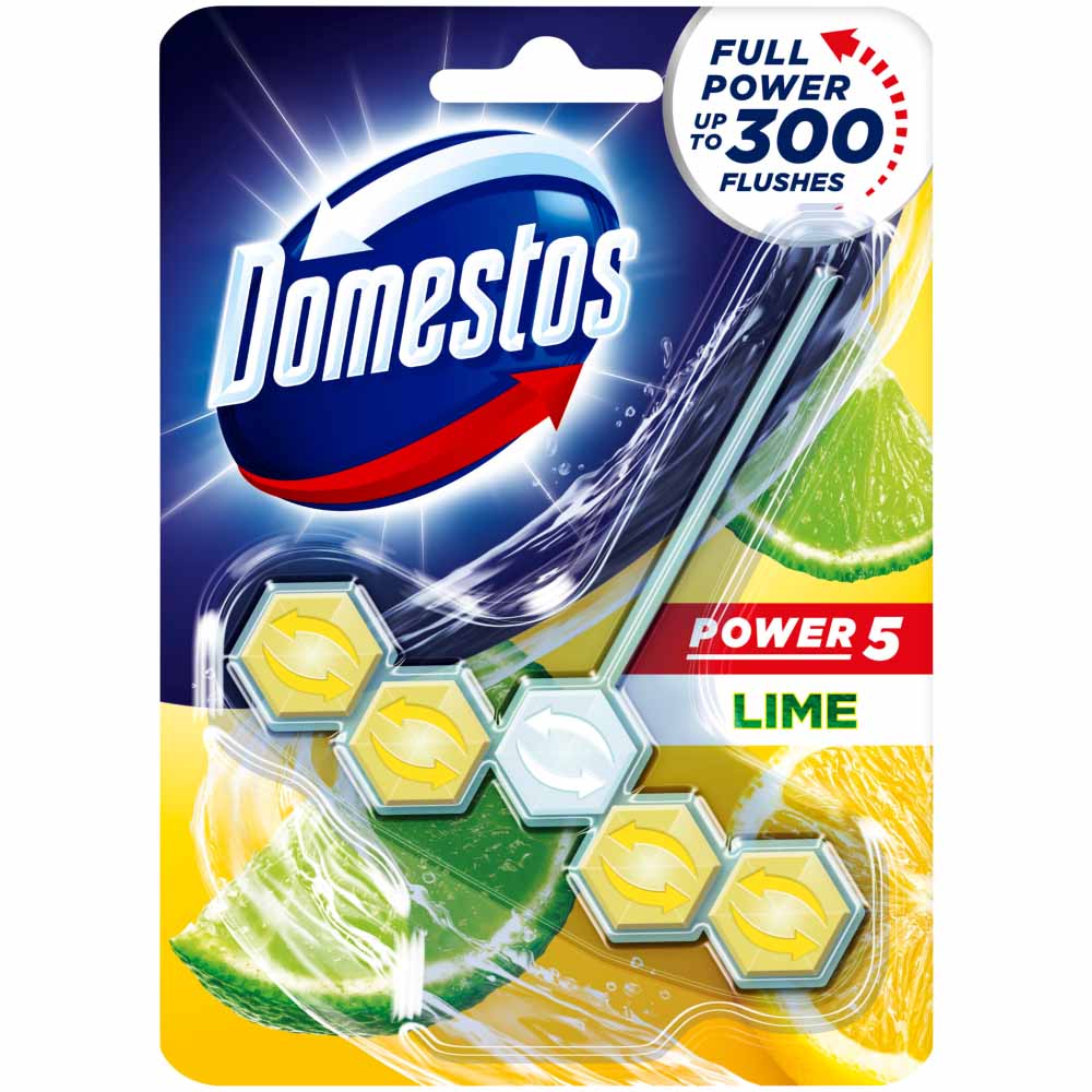 Domestos Power Lime 5 Rim Toilet Block Image 2