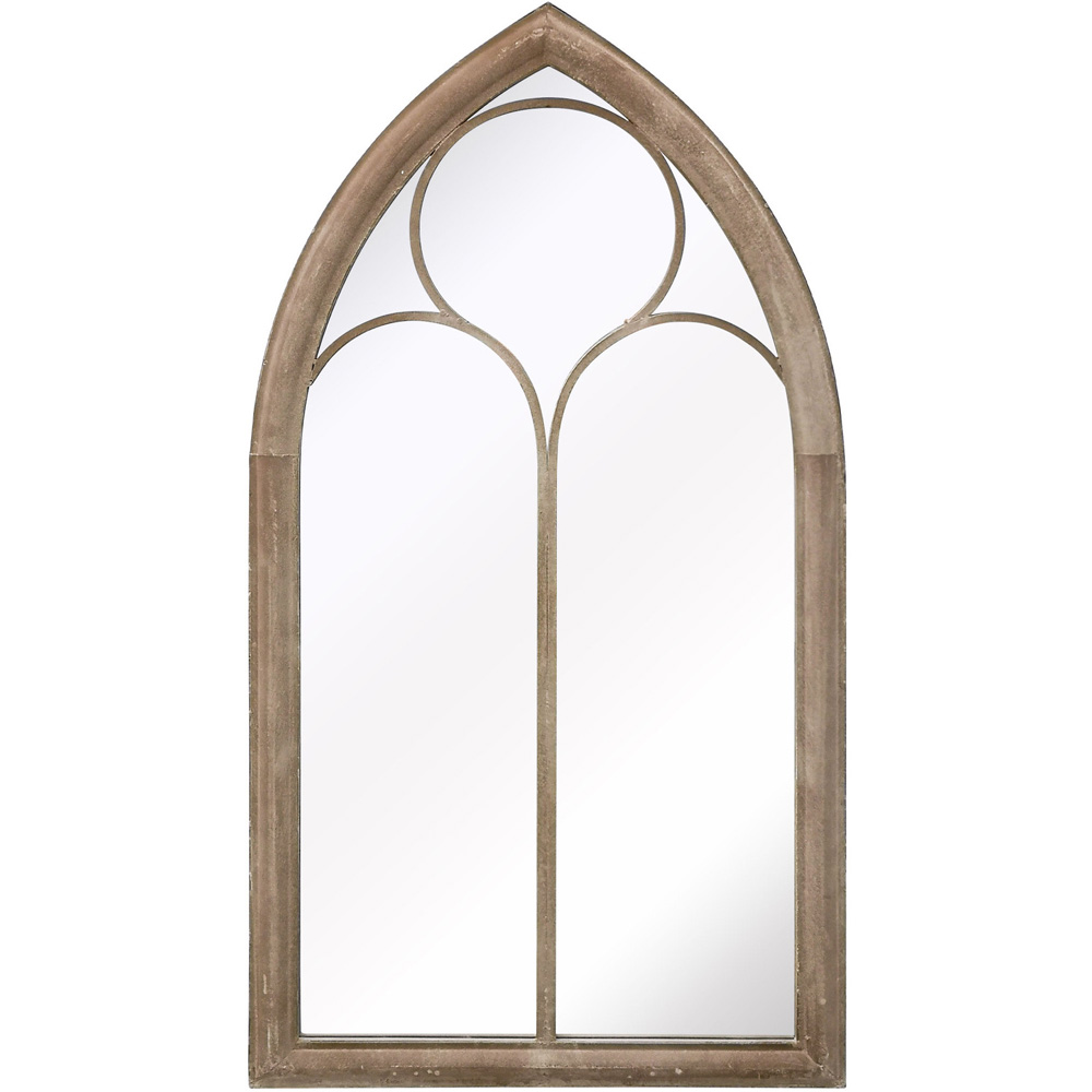 Neutral Distressed Arch Mirror 112 x 61cm Image