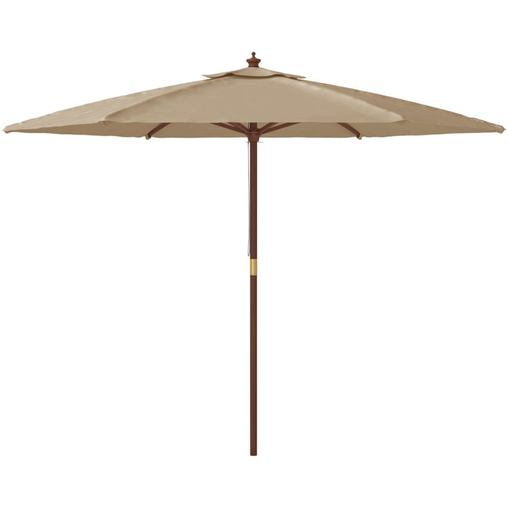 vidaXL Taupe Garden Parasol 2.4 x 2.9m Image 3